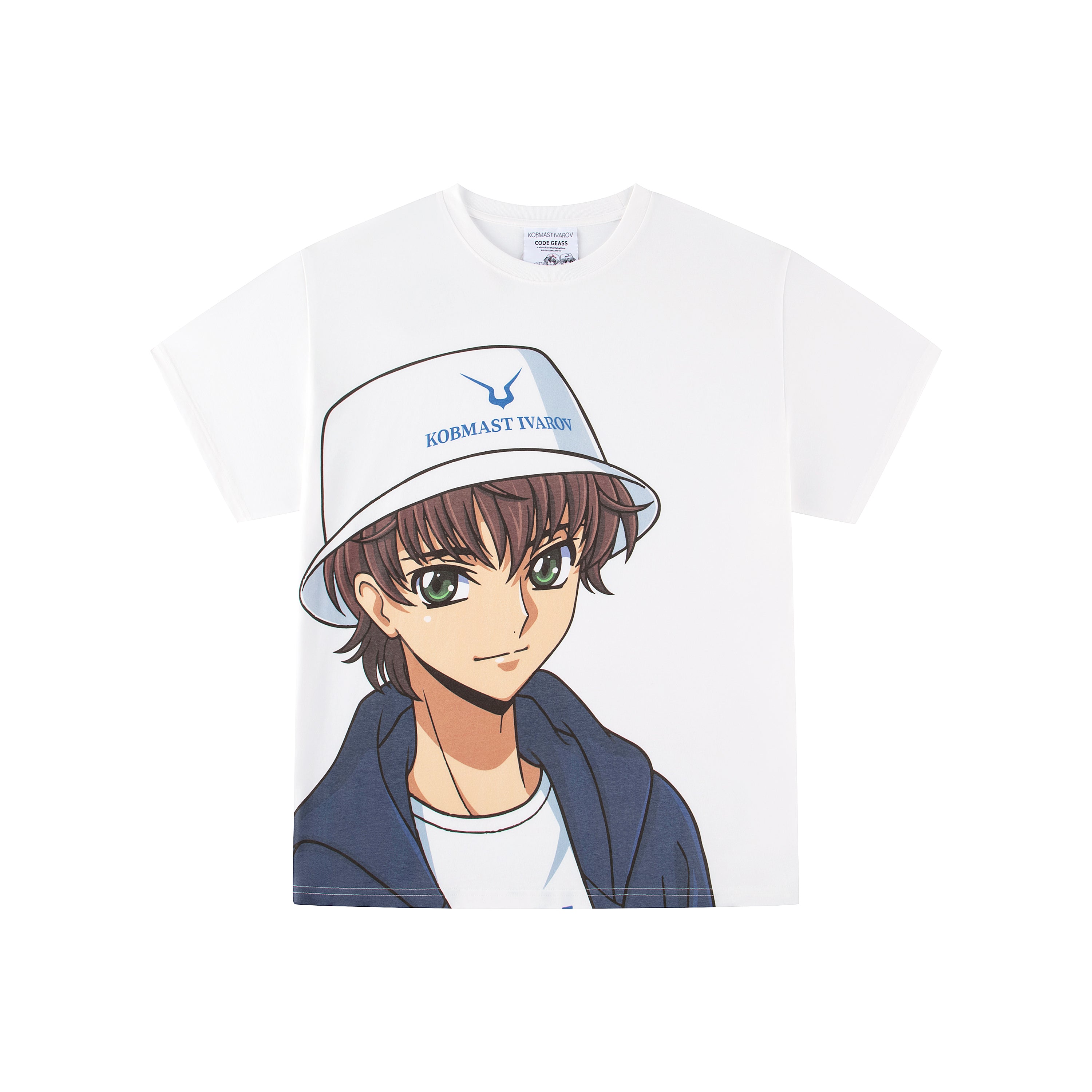 KOBMAST IVAROV 】Tシャツ - 描き下ろしルルーシュ線画（ブルー）-