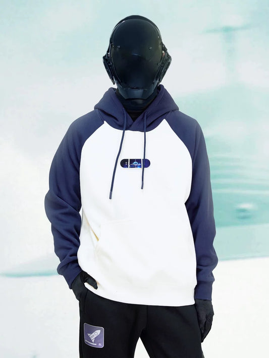 CJ7 X KIV skateboard hoodie blue